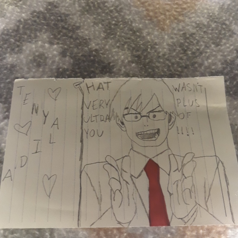 A funny picture of a mha character